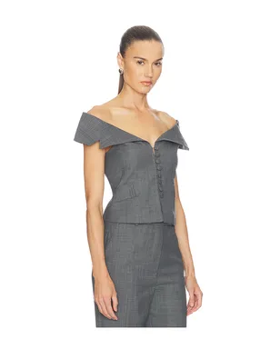 Ganni WOOL MELANGE SUITING ベスト - サムネイル2