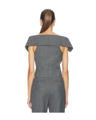 Ganni WOOL MELANGE SUITING ベスト - サムネイル3