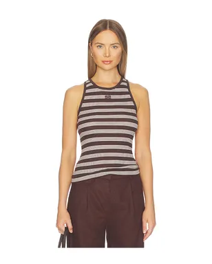 Ganni SOFT COTTON RIB TANK トップ - サムネイル1