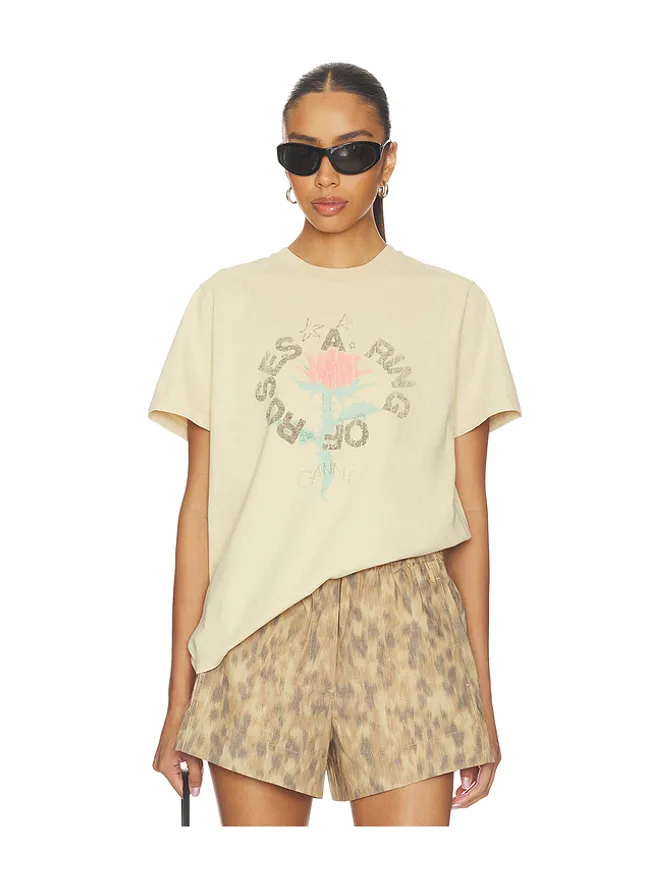 Ganni Ganni FUTURE HEAVY JERSEY OVERSIZED Tシャツの商品画像