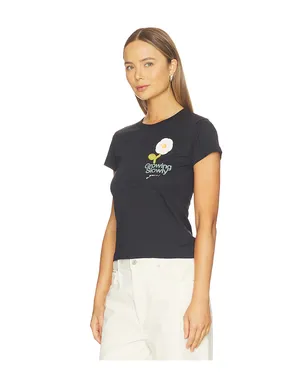 Ganni BASIC COTTON JERSEY BABY FIT CROCHET PATCH Tシャツ - サムネイル2