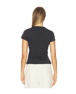 Ganni BASIC COTTON JERSEY BABY FIT CROCHET PATCH Tシャツ - サムネイル3