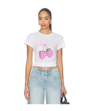 Ganni BABY FIT RASPBERRY Tシャツ - サムネイル1