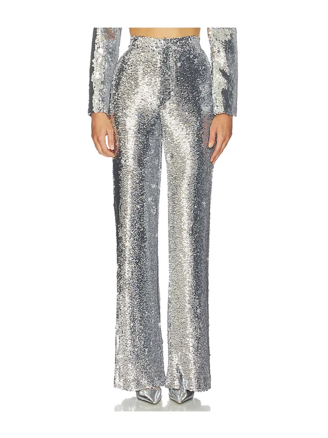 GIUSEPPE DI MORABITO GIUSEPPE DI MORABITO パンツ - Metallic Silver, grey.の商品画像