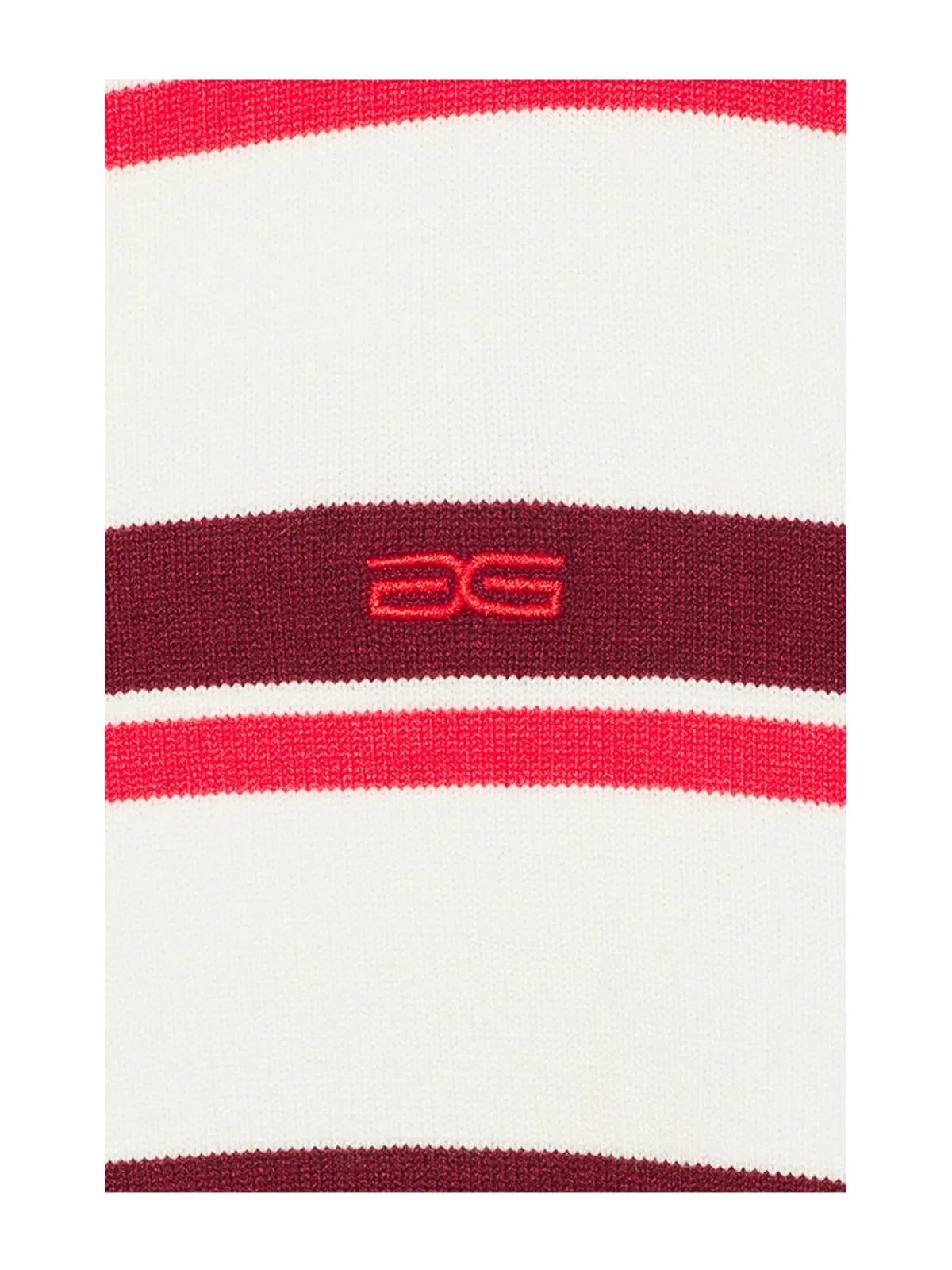 Gestuz TAIA 半袖ポロシャツ - White,Burgundy. - 画像5