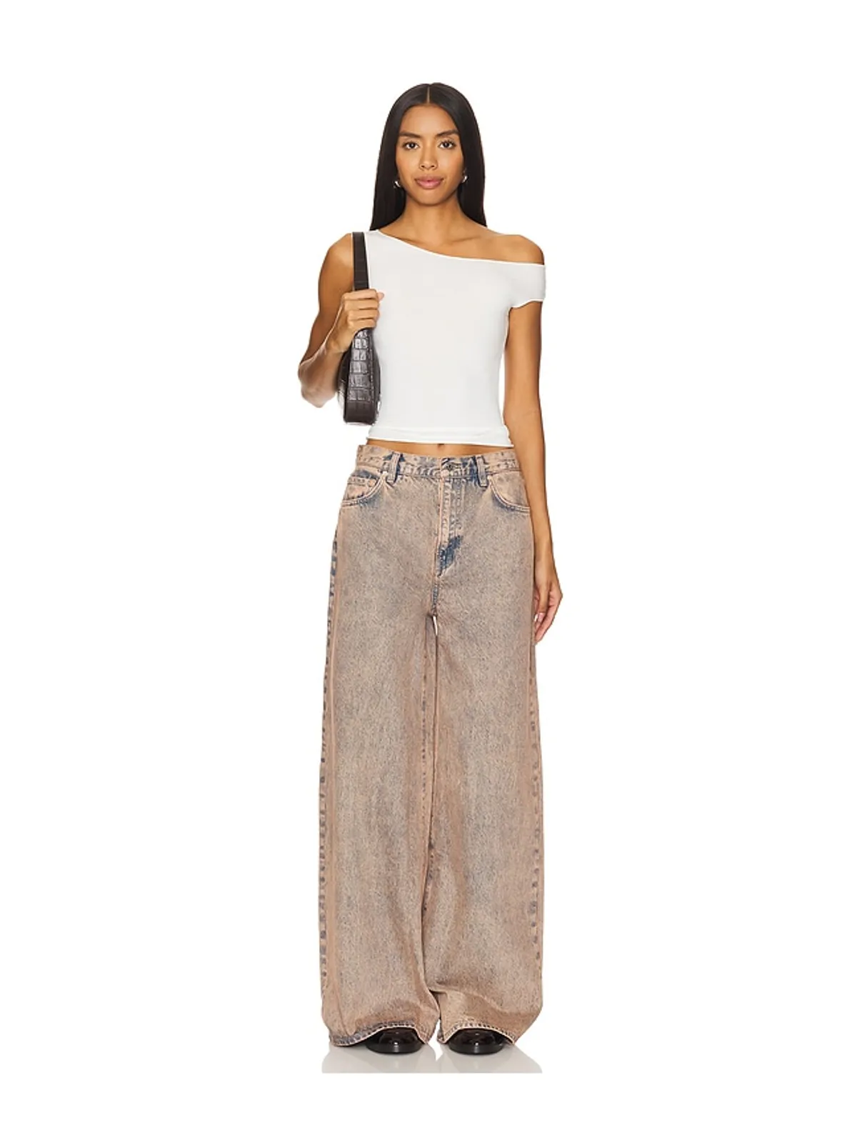 GRLFRND LUNA MID RISE BAGGY ワイドレッグ - 画像5