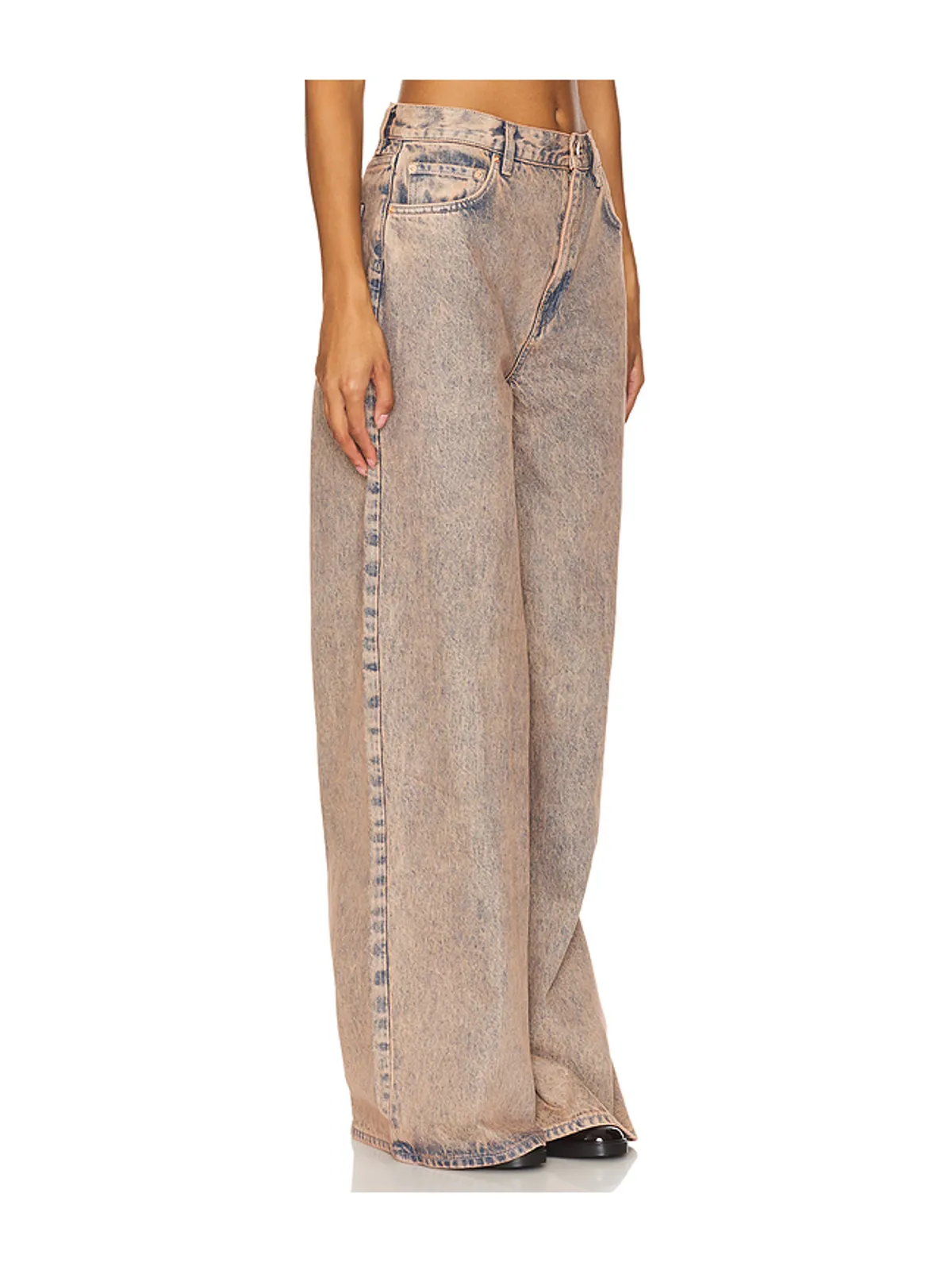 GRLFRND LUNA MID RISE BAGGY ワイドレッグ - 画像2
