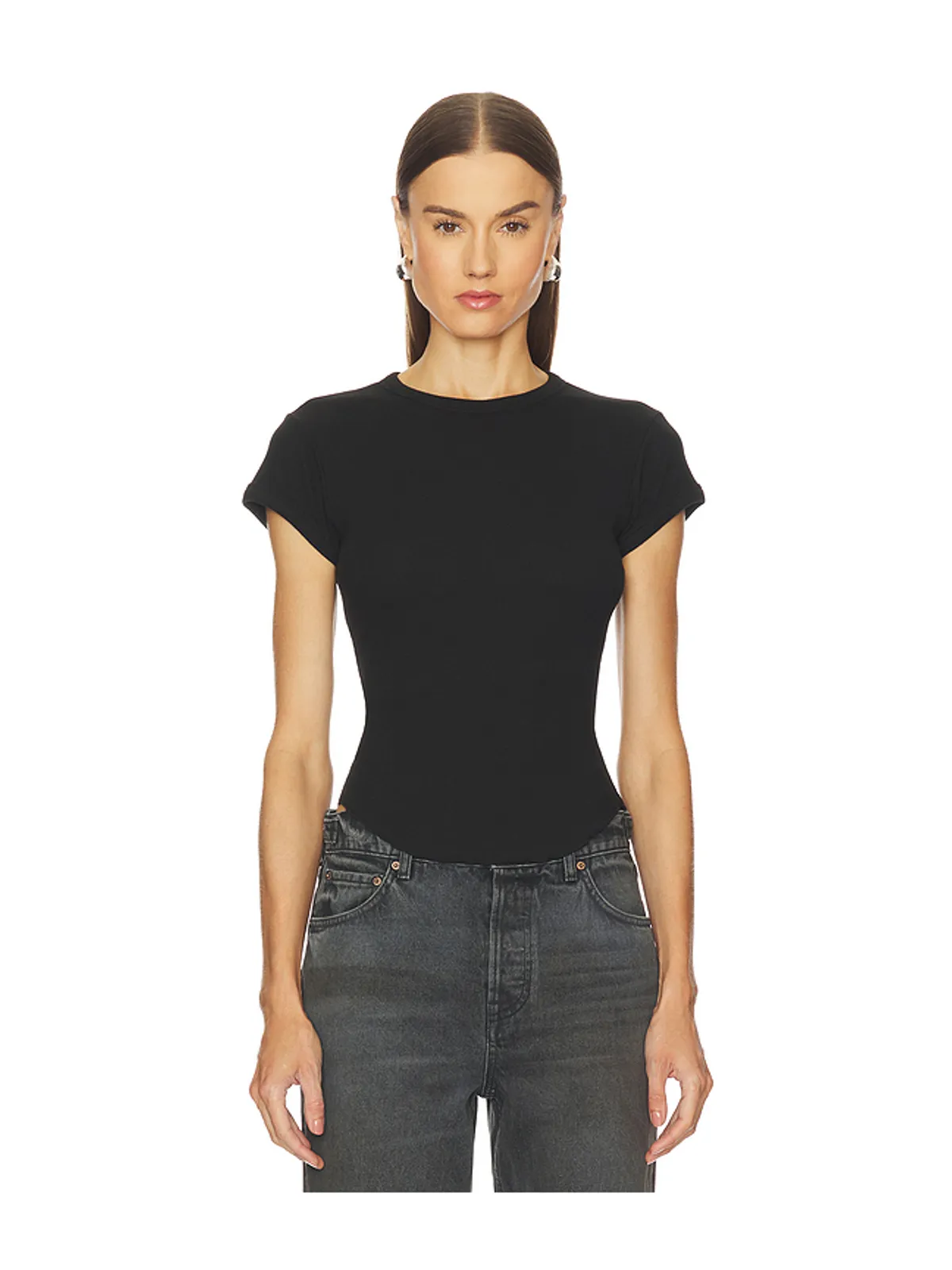 GRLFRND SCOOP HEM BABY TEE Tシャツ - 画像1