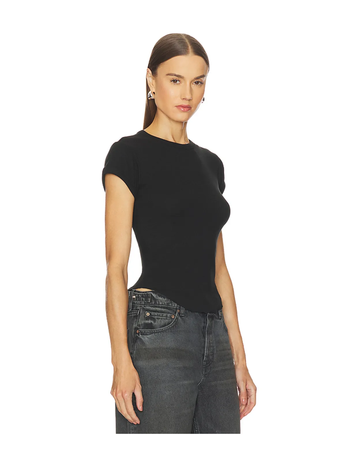 GRLFRND SCOOP HEM BABY TEE Tシャツ - 画像2