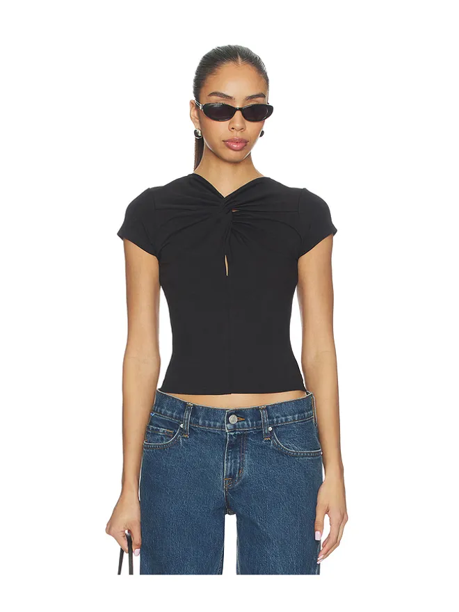 GRLFRND GRLFRND KEYHOLE TWIST SHORT SLEEVE TEE Tシャツの商品画像