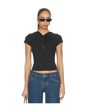 GRLFRND KEYHOLE TWIST SHORT SLEEVE TEE Tシャツ - サムネイル1