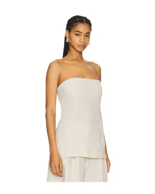 GRLFRND LINEN STRAPLESS TUNIC トップ - サムネイル2