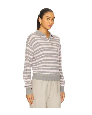 Guest In Residence COLLEGIATE ストライプ ポロセーター - Grey,Pink. - サムネイル2