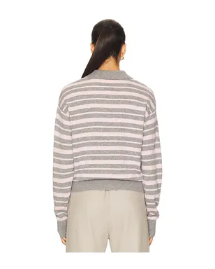 Guest In Residence COLLEGIATE ストライプ ポロセーター - Grey,Pink. - サムネイル3