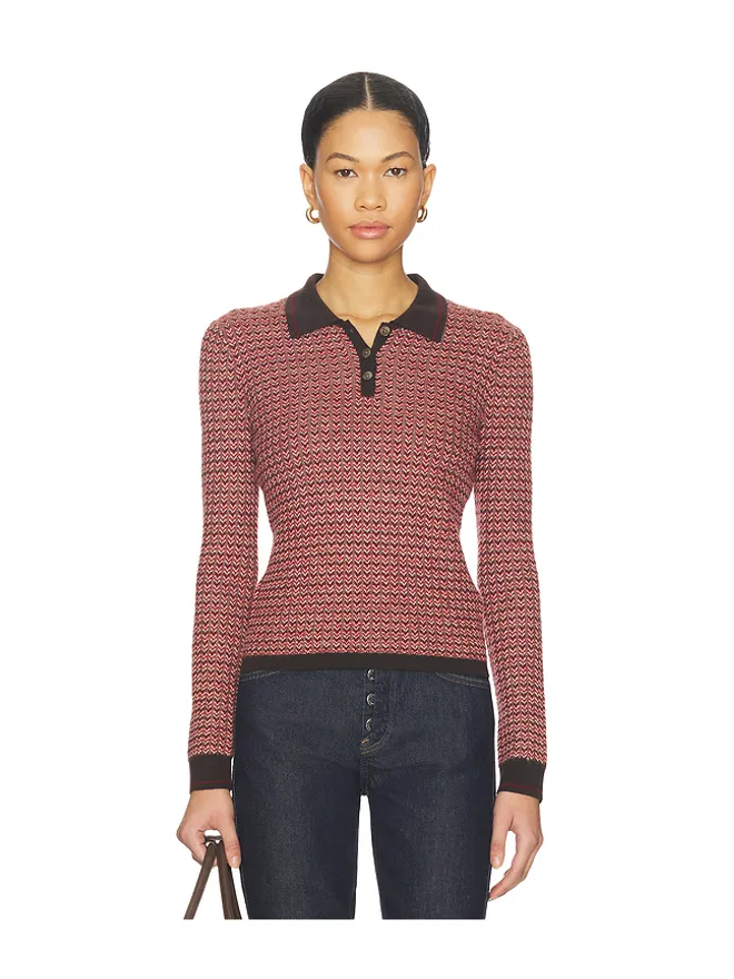 Guest In Residence Guest In Residence ポロトップ - Brown,Red.の商品画像