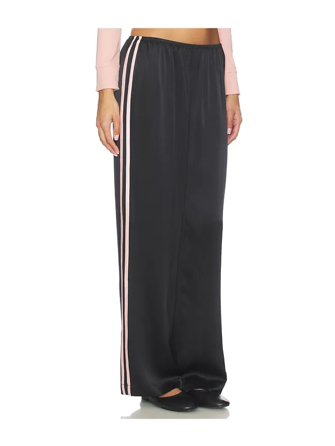 DONNI. DONNI. シルクストライプシンプルパンツ - Black,Pink.の商品画像