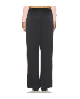 DONNI. シルクストライプシンプルパンツ - Black,Pink. - サムネイル4