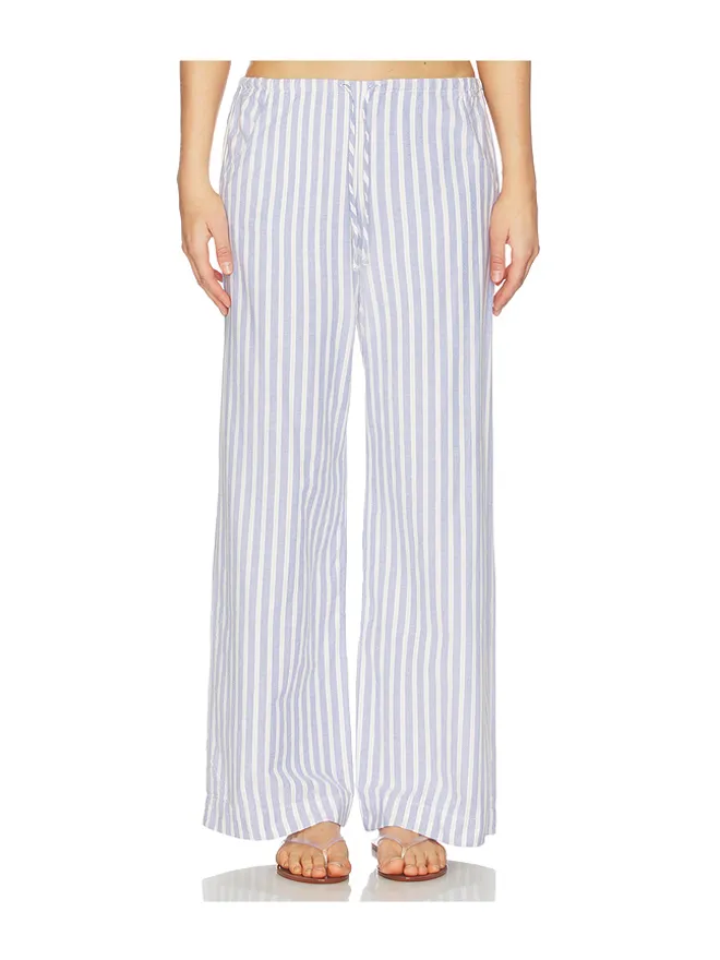 DONNI. DONNI. The Oxford Stripe Drawstring Pant - Blue,Yellow.の商品画像