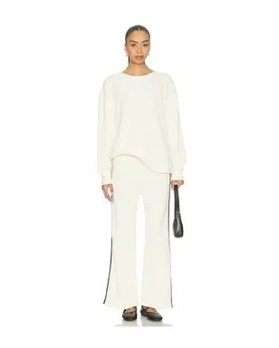 DONNI. サーマルストライプ クロップドパンツ - Cream,Black. - サムネイル5