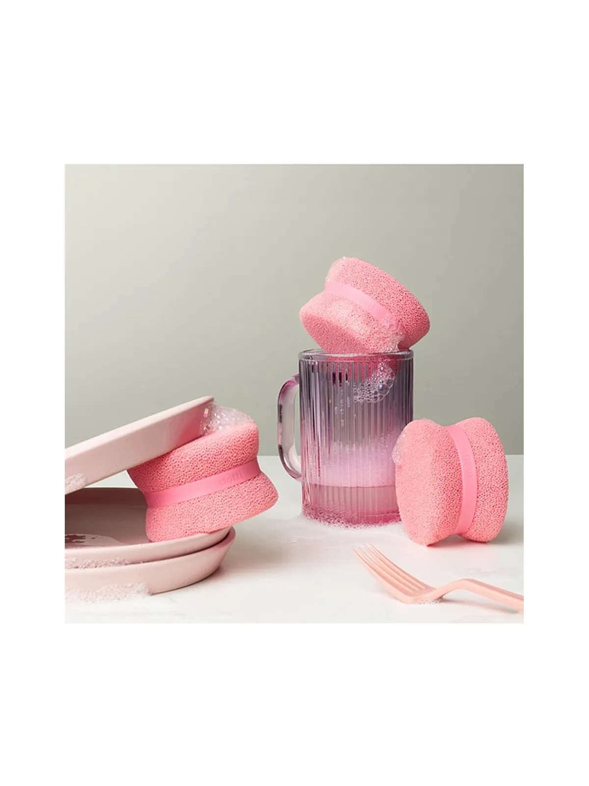 Dotti SUPER SCRUBBER 3 PACK 抗菌、無臭のシリコン製皿と表面用スクラバー - 画像3