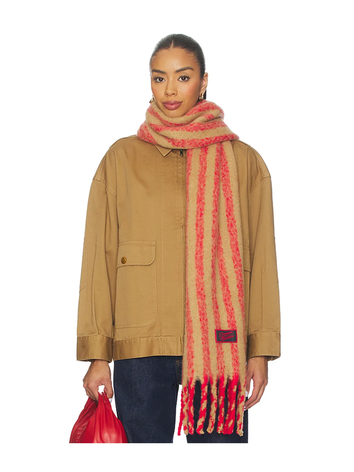 Damson Madder BRUSHED OVERSIZED スカーフ - 画像1