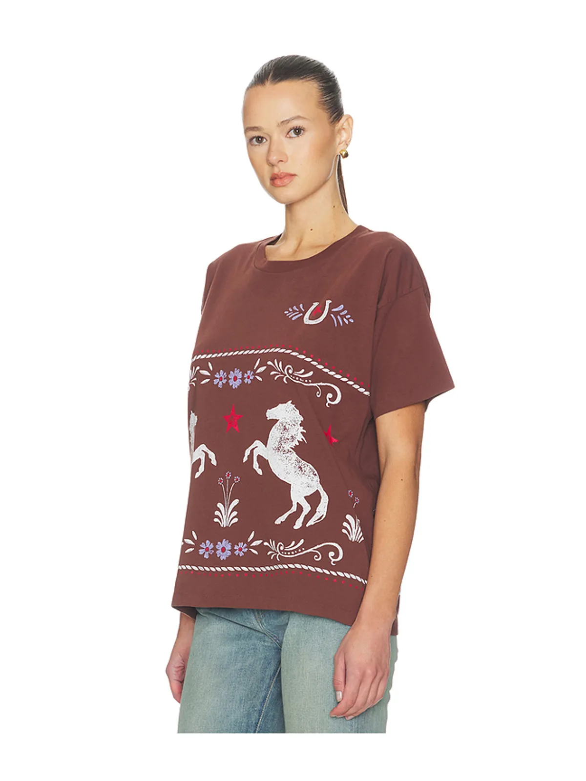 DAYDREAMER FLORAL HORSE PATTER MERCH Tシャツ - 画像2