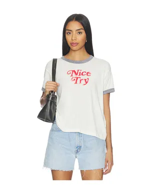 DAYDREAMER NICE TRY BURNOUT リンガーTシャツ - サムネイル1