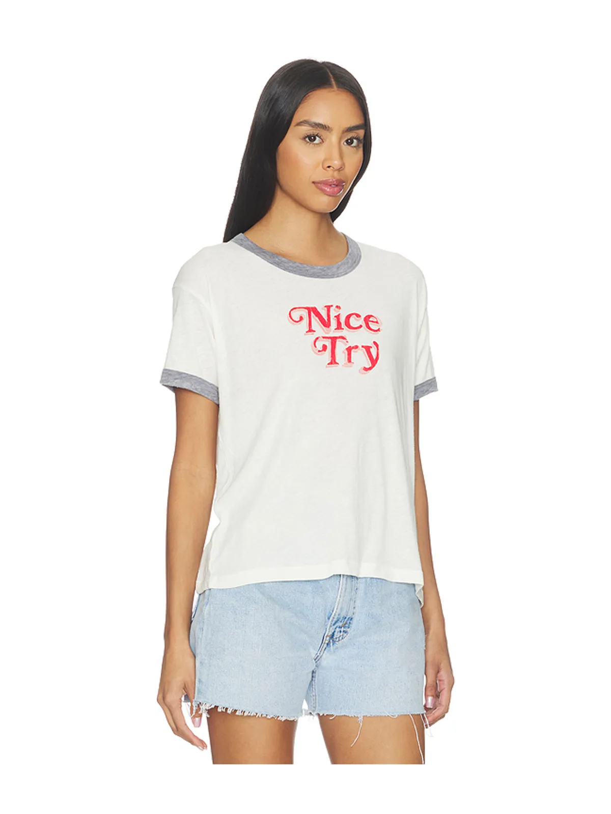 DAYDREAMER NICE TRY BURNOUT リンガーTシャツ - 画像2