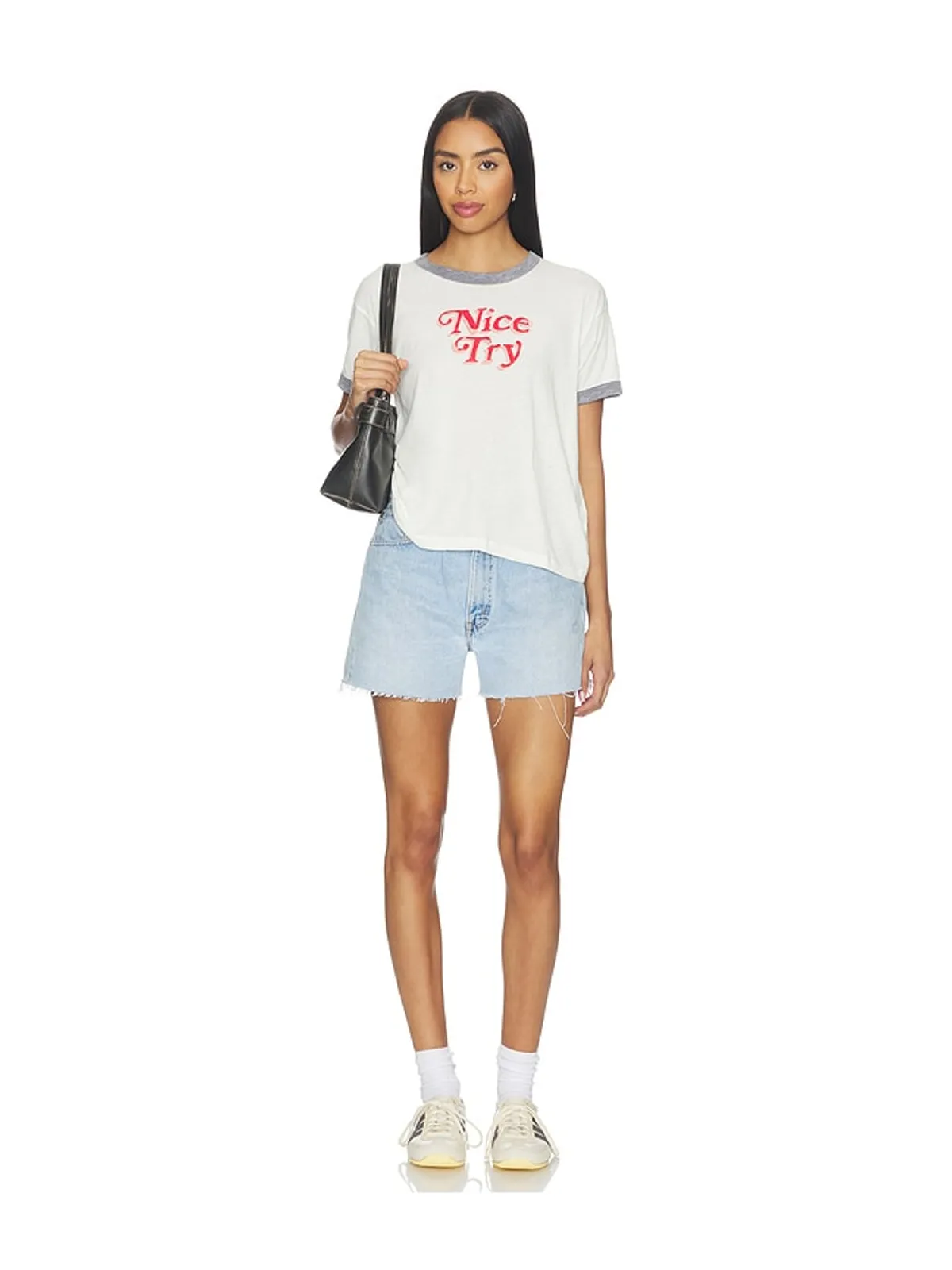 DAYDREAMER NICE TRY BURNOUT リンガーTシャツ - 画像4