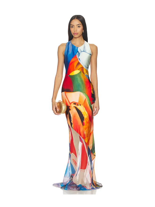 Donde Esteban Donde Esteban SALPICON ドレス - Orange,Blue.の商品画像