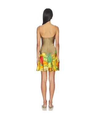 Donde Esteban FRUTAS ミニドレス - Metallic Gold,Orange. - サムネイル3
