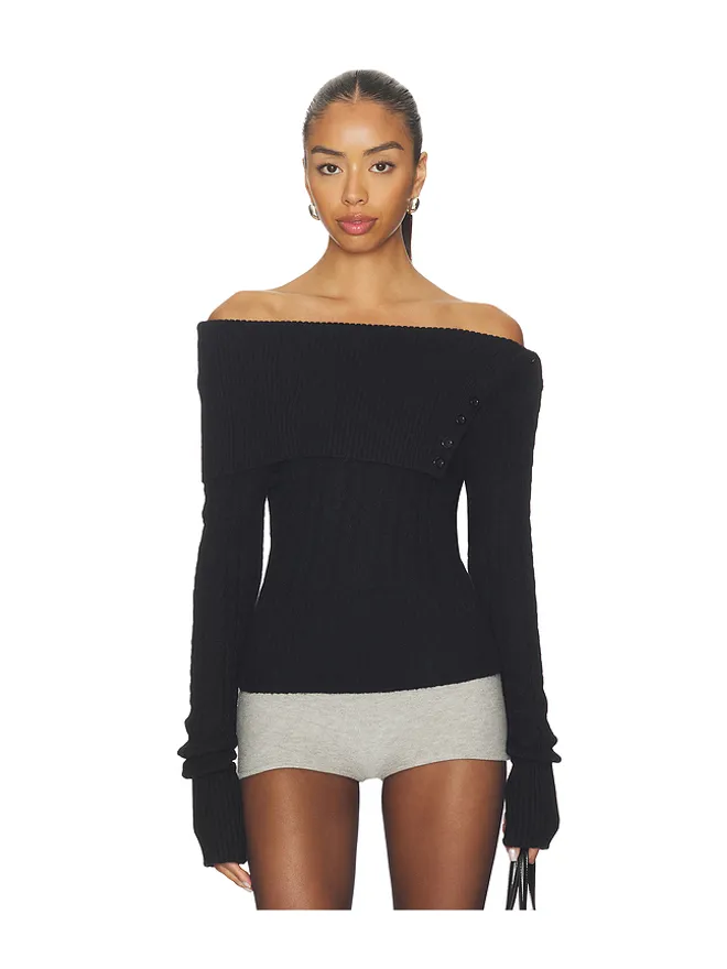 GUIZIO GUIZIO DRAPED COLLAR KNIT ジャンパーの商品画像