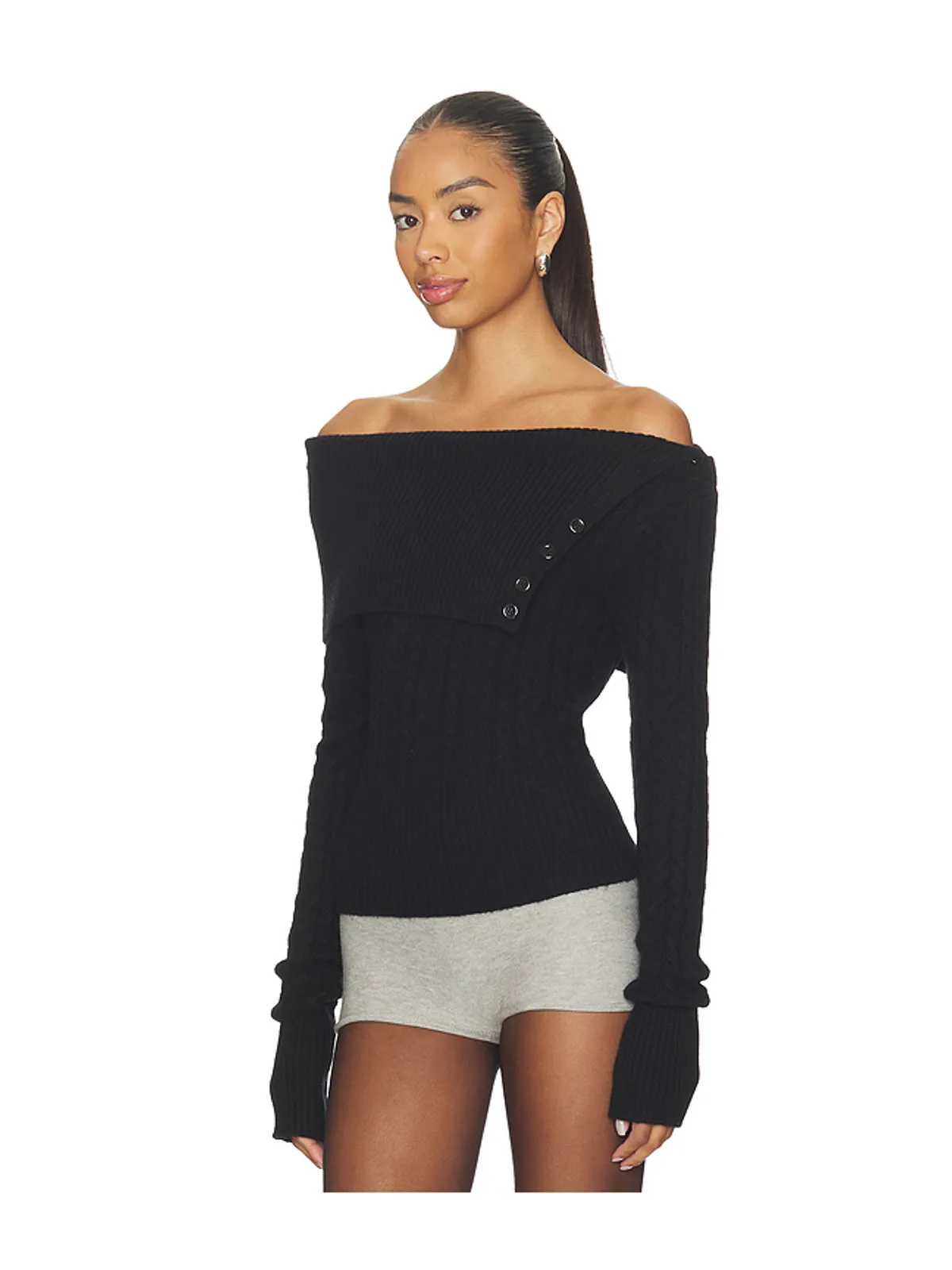 GUIZIO DRAPED COLLAR KNIT ジャンパー - 画像2