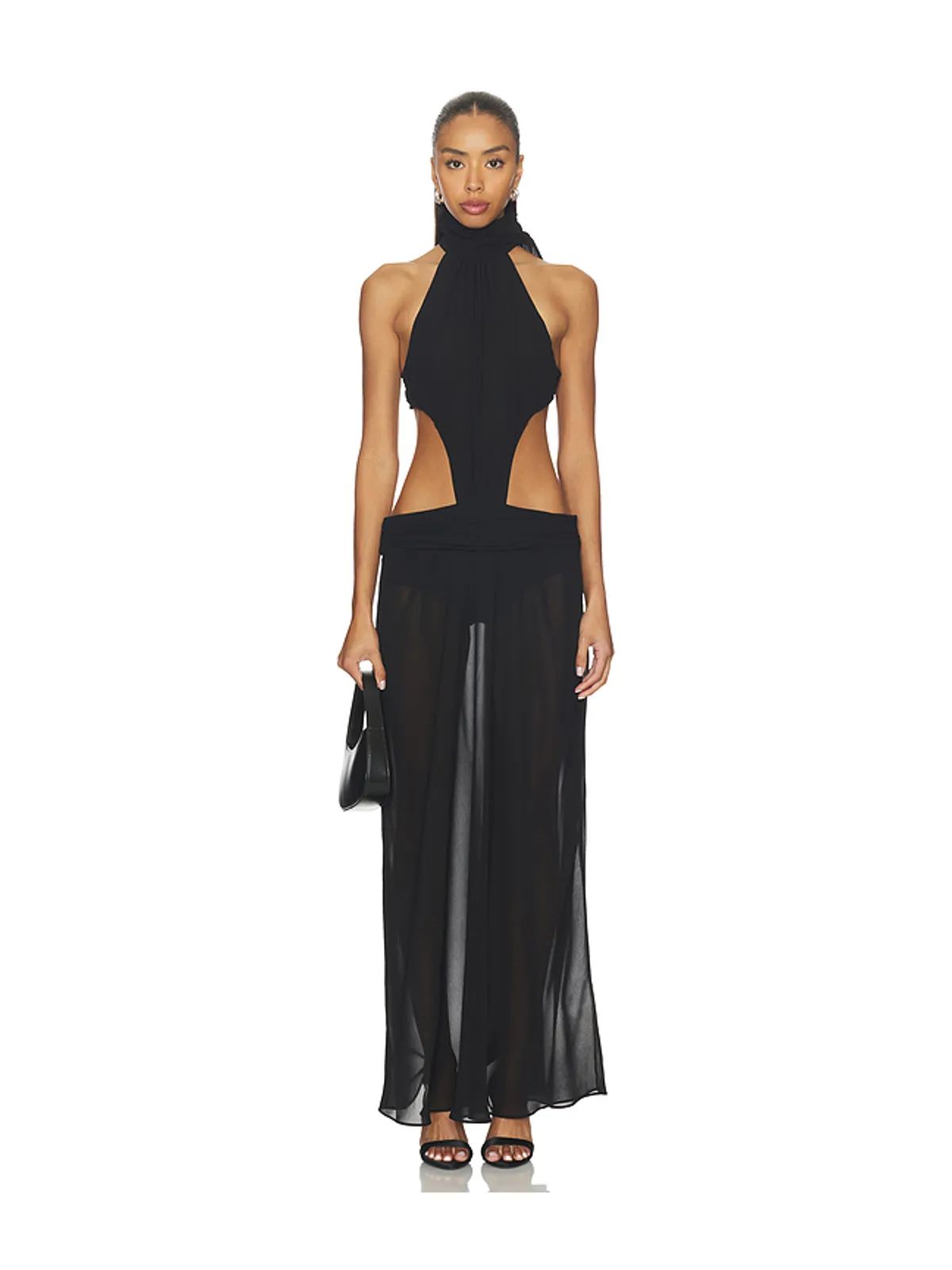 GUIZIO LOW BACK CHIFFON ドレス - 画像1