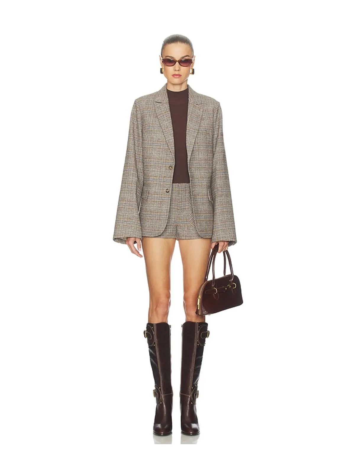GUIZIO OVERSIZED TARTAN ブレザー - 画像5