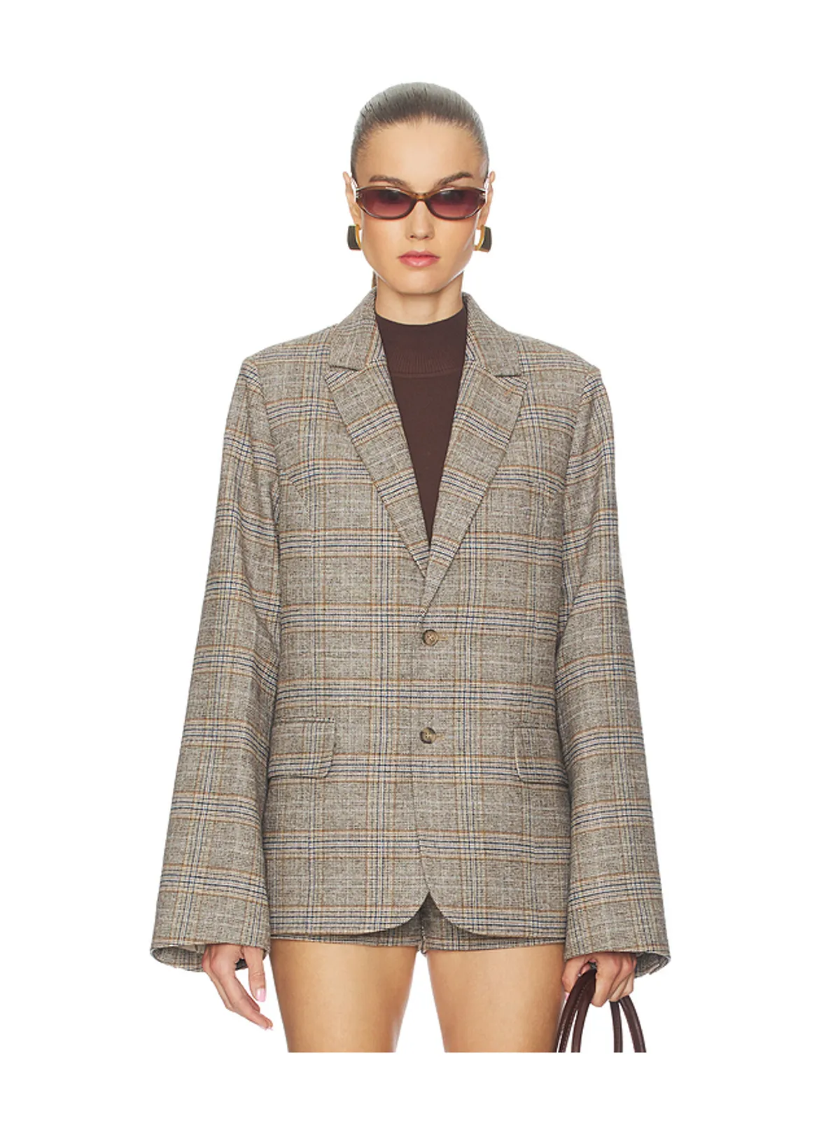 GUIZIO OVERSIZED TARTAN ブレザー - 画像2