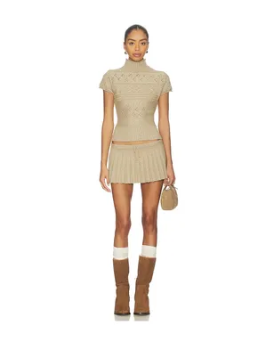 GUIZIO CABLE KNIT MINI スカート - サムネイル5