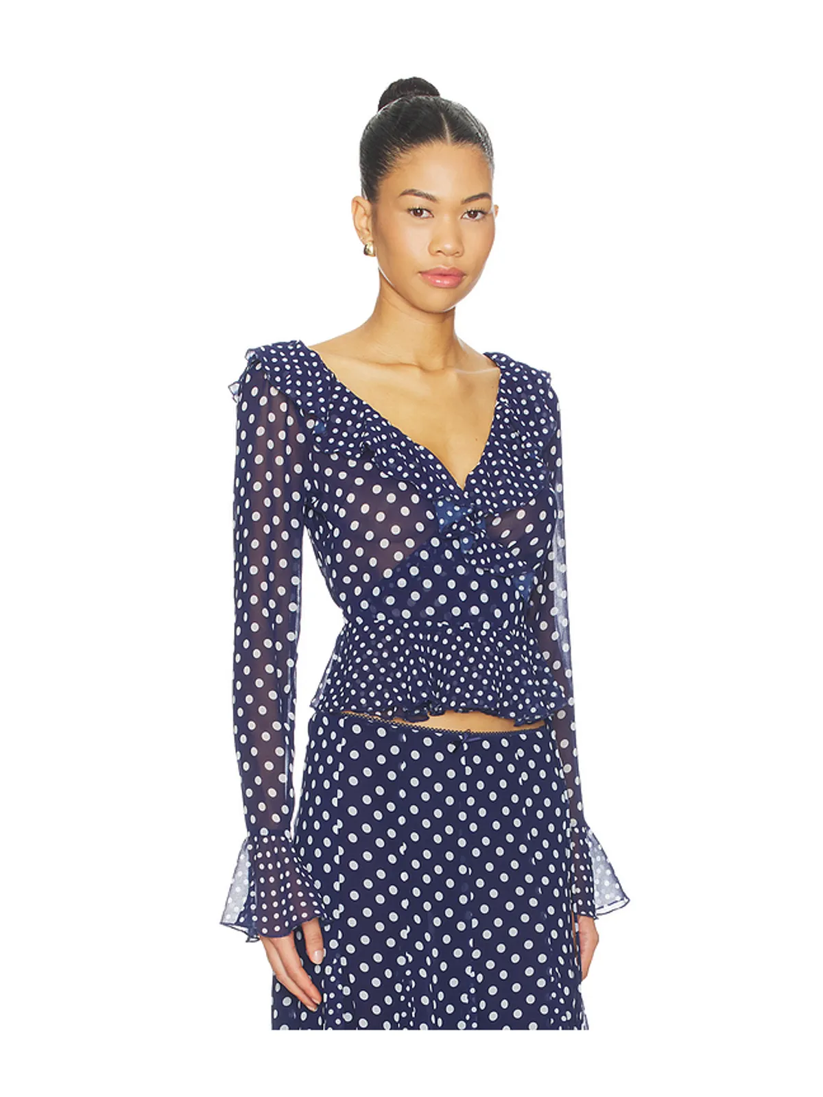 GUIZIO MALLORCA RUFFLE WRAP トップ - 画像2