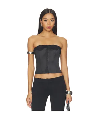 GUIZIO JEAN LACE TRIM SATIN コルセット - サムネイル1