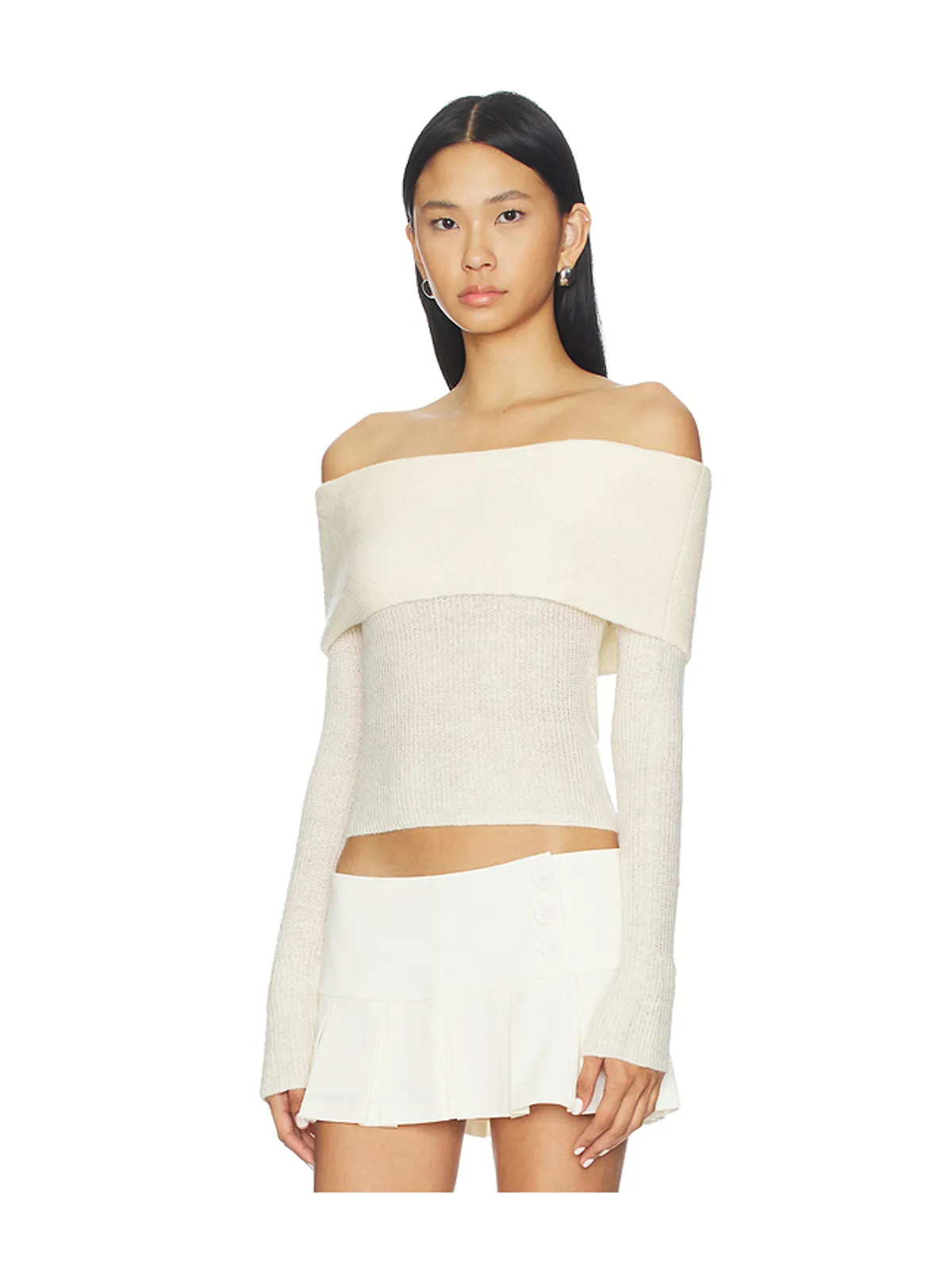 GUIZIO OFF SHOULDER KNIT トップ - 画像2