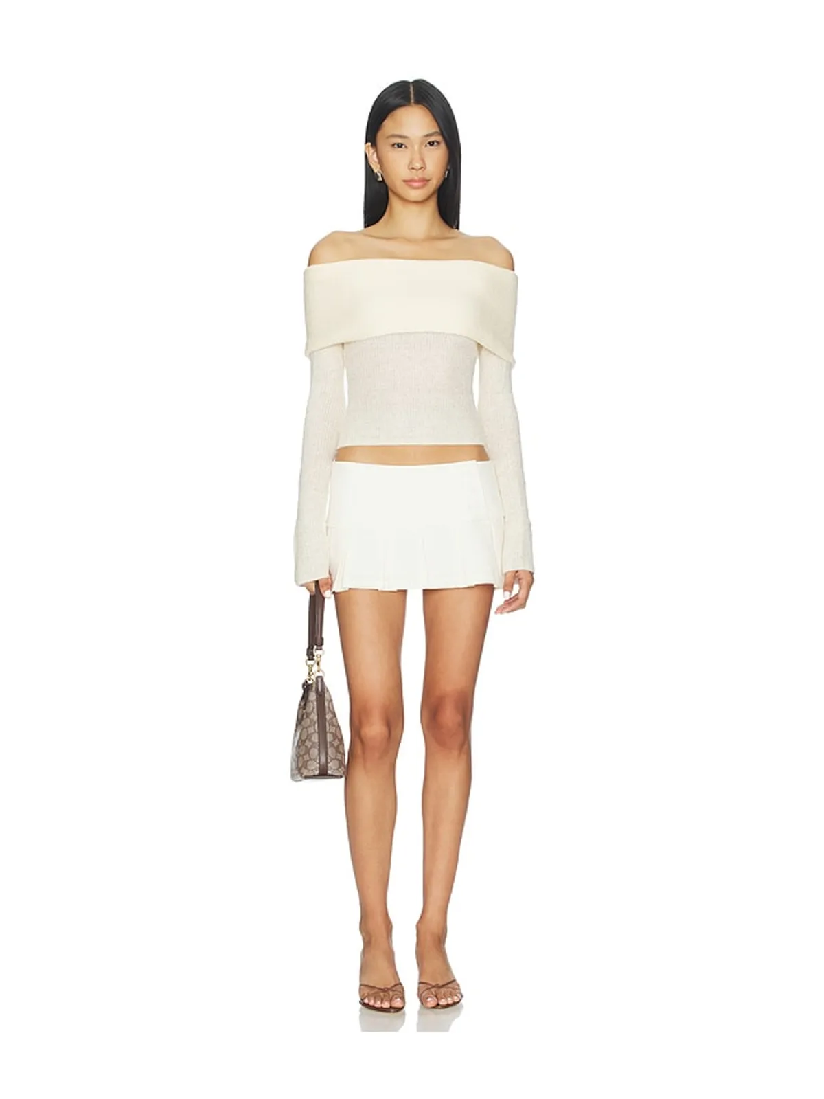 GUIZIO OFF SHOULDER KNIT トップ - 画像4