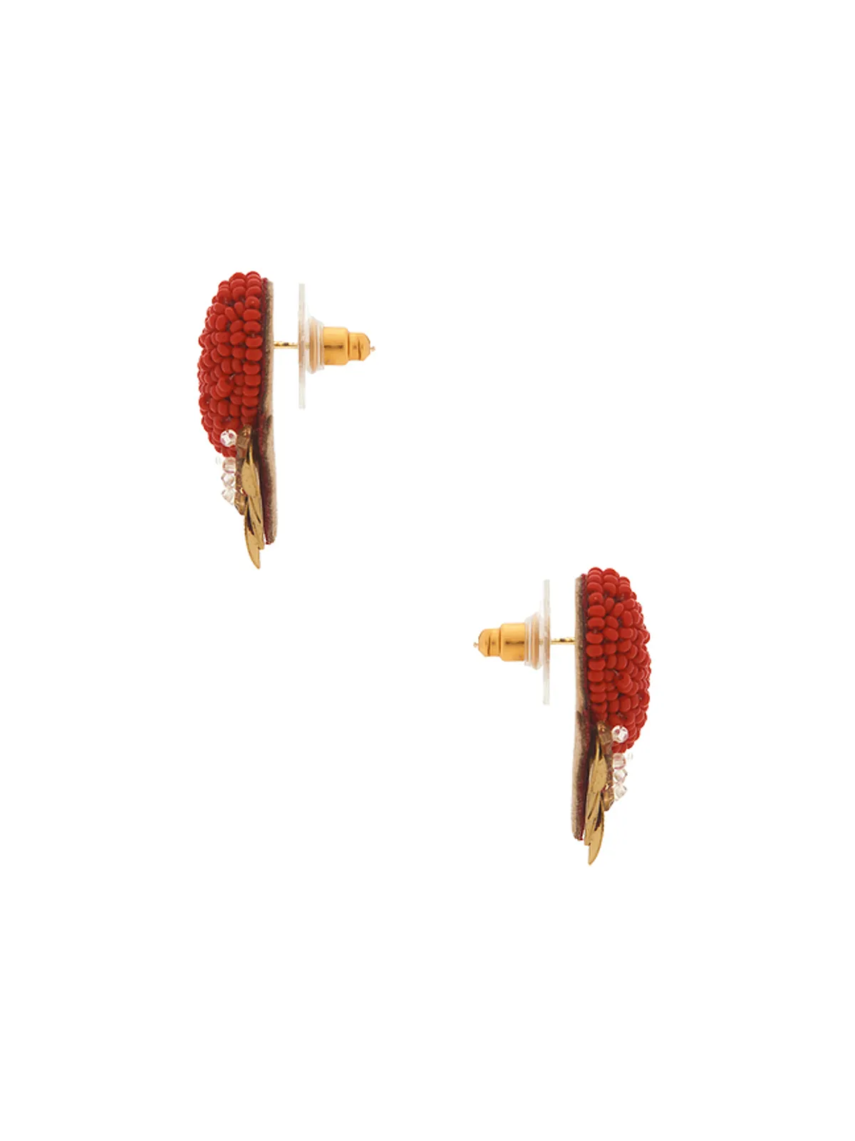 Deepa Gurnani DANIKA イヤリング - Red,Metallic Gold. - 画像2