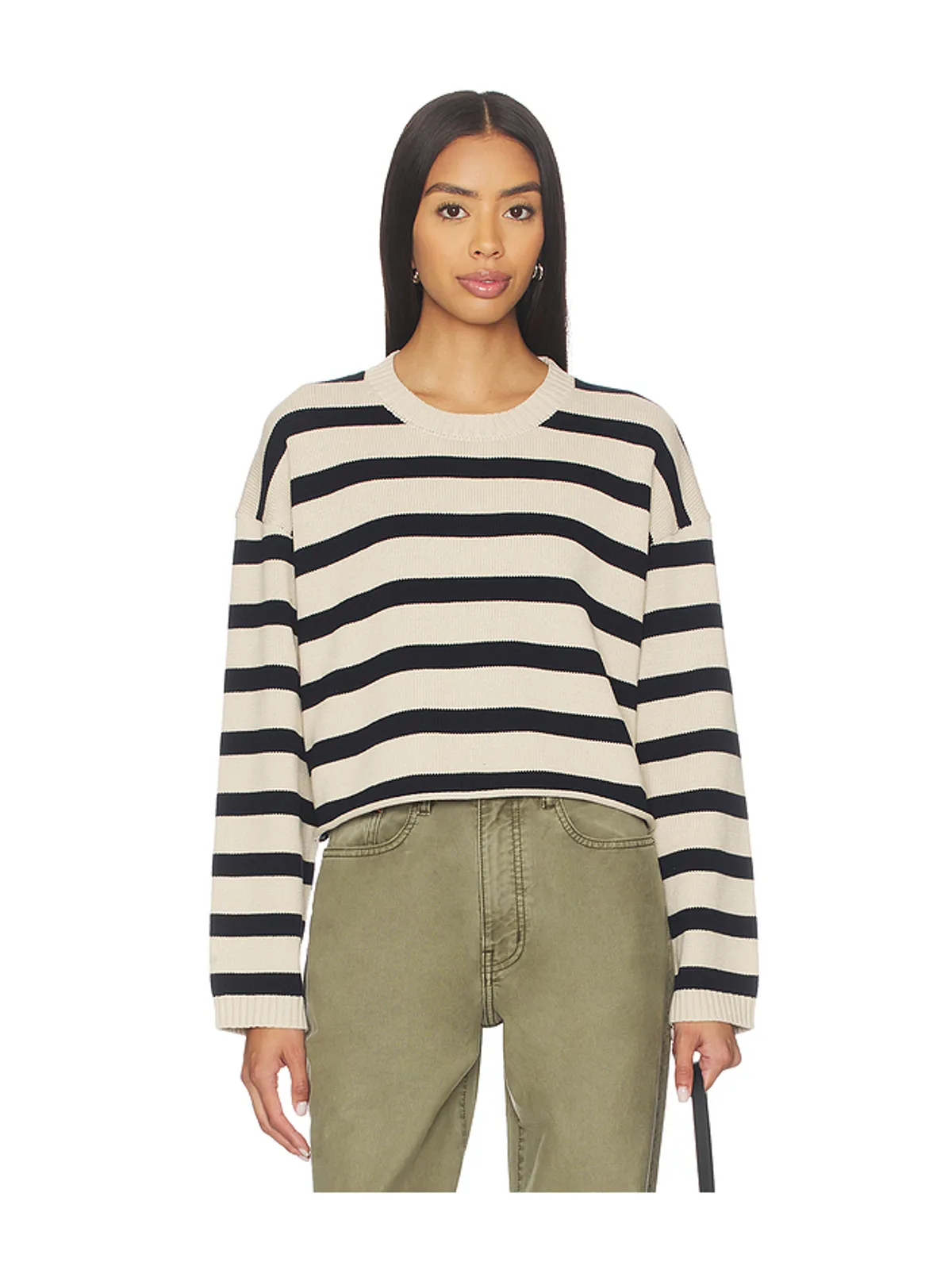 Denimist セーター - Navy,Beige. - 画像1