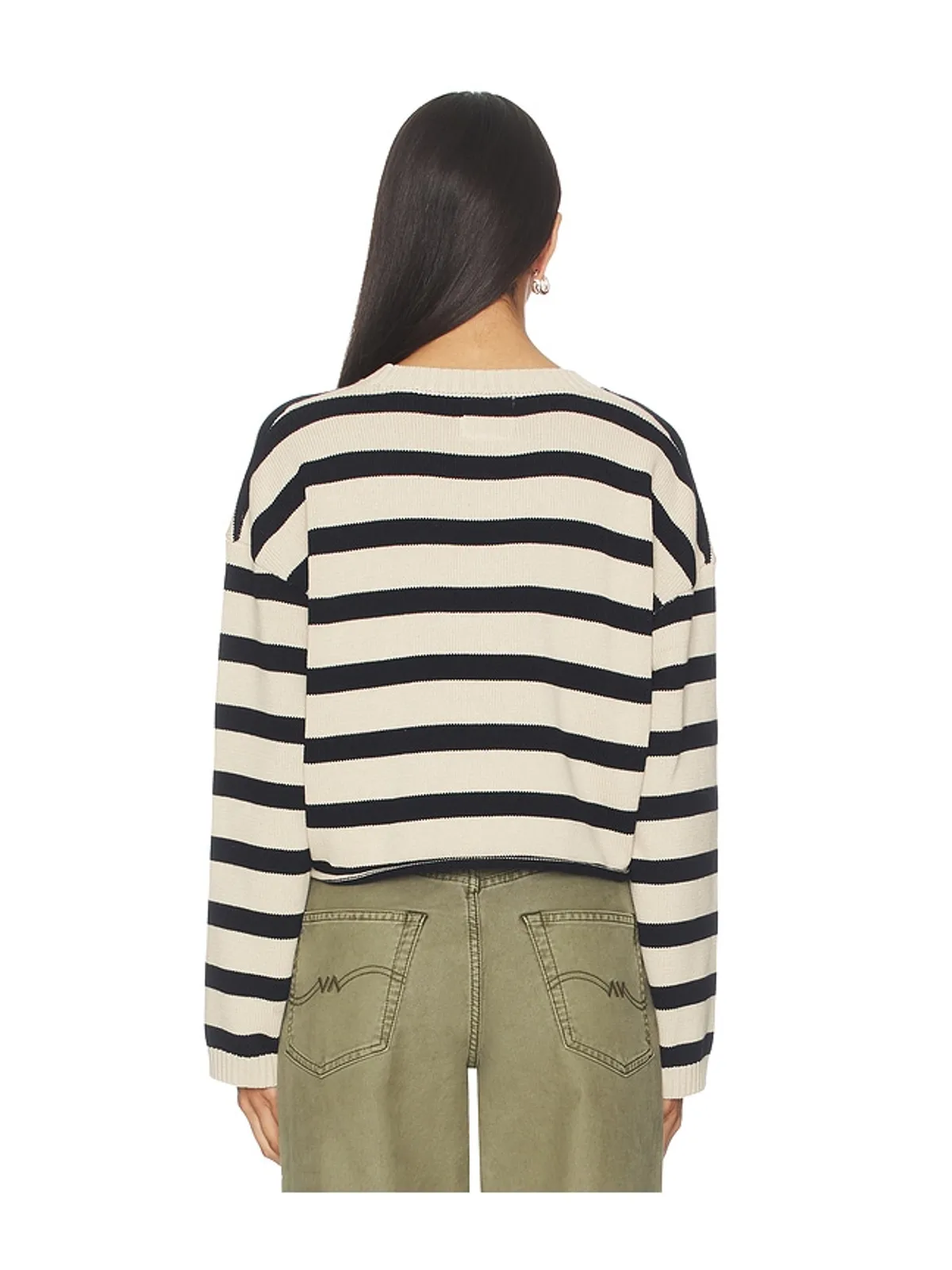 Denimist セーター - Navy,Beige. - 画像3
