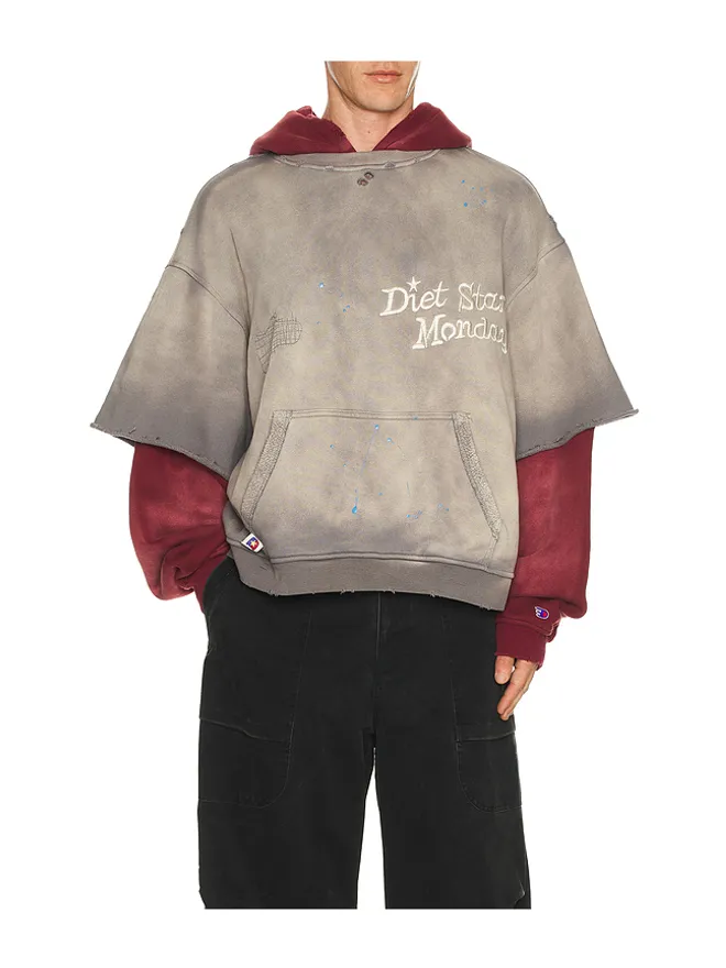 Diet Starts Monday Diet Starts Monday DOUBLE LAYER パーカーの商品画像