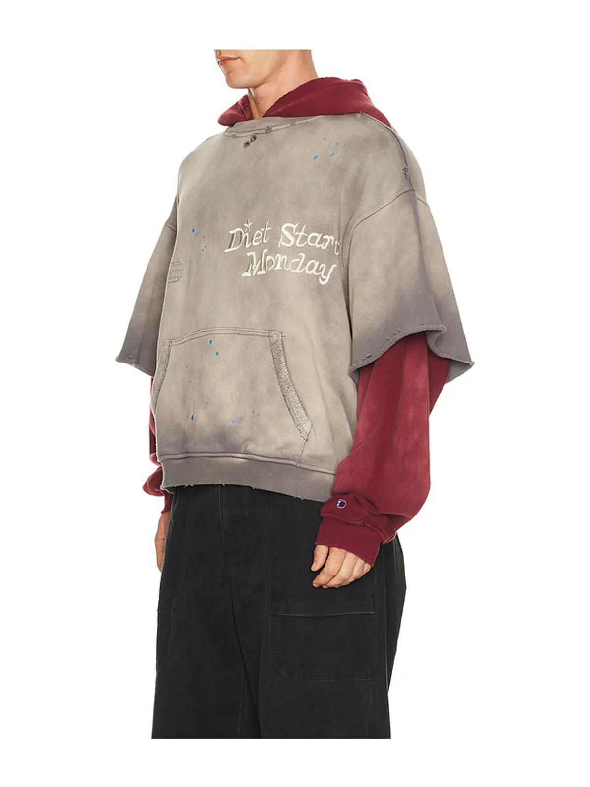 Diet Starts Monday DOUBLE LAYER パーカー - 画像2