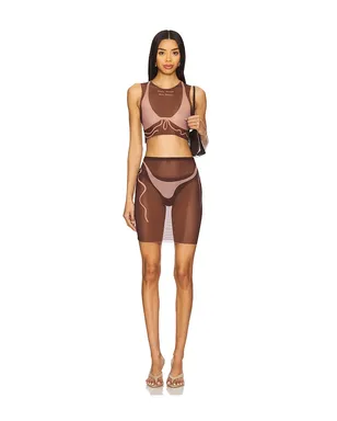Di Petsa TAN LINES MESH クロップトップ - サムネイル5