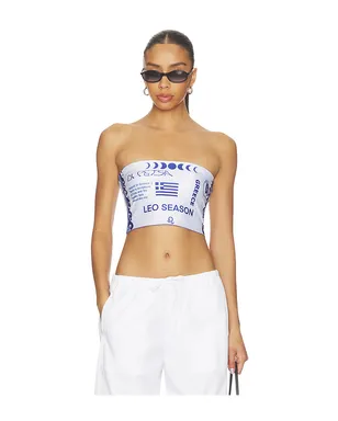 Di Petsa LEO SEASON TUBE トップ - White,Blue. - サムネイル1