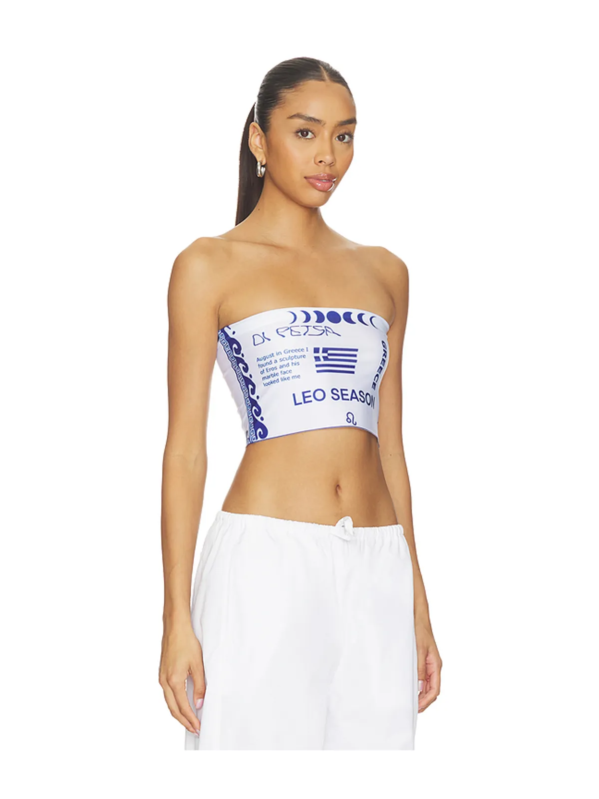 Di Petsa LEO SEASON TUBE トップ - White,Blue. - 画像2