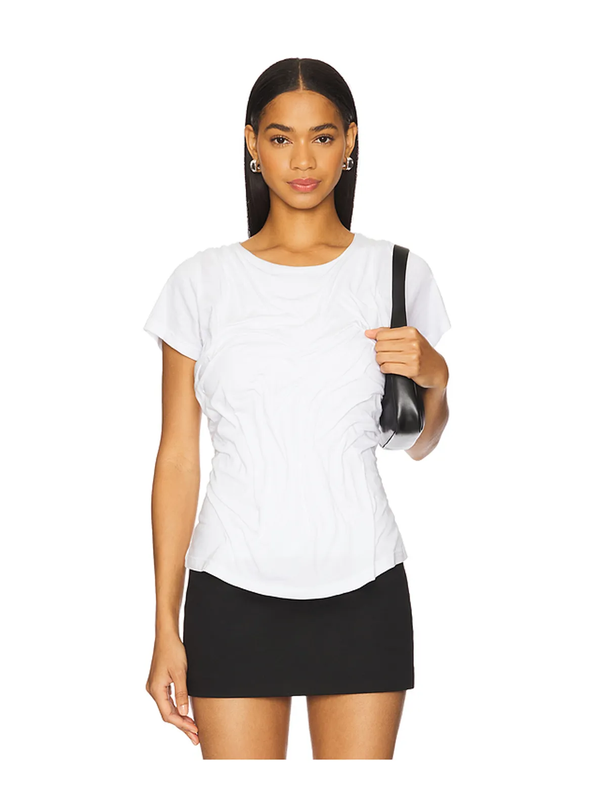 Di Petsa WETLOOK DRAPED Tシャツ - 画像1